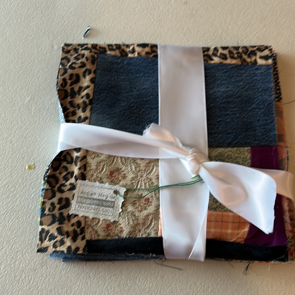 New, Handmade/Hand Cut by Me, Set of Ten,     10 1/4”, Scrap Quilt Blocks